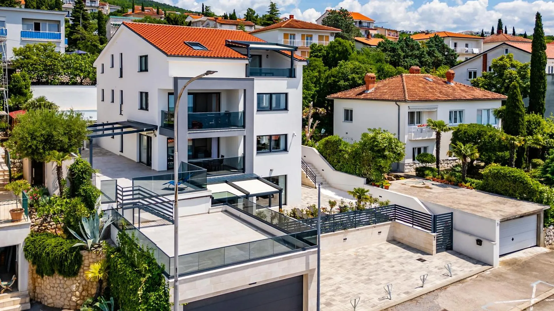 Luxury Pool Apartment With Sea View - Happy Rentals Crikvenica Croatia